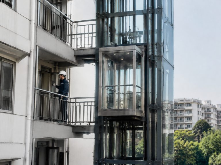 莆田旧楼加建观光电梯